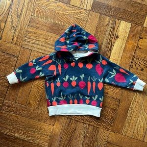 Winter Water Factory Hoodie- Root Veggies print 18 mo